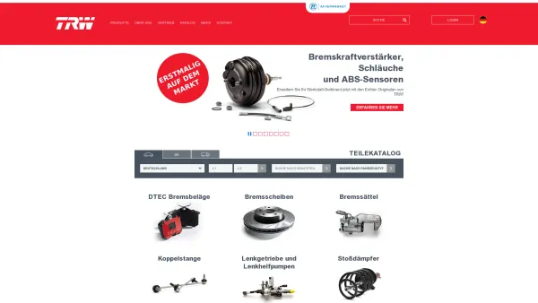 Website Screenshot: TRW ORS GmbH - TRW Automotive Aftermarket| Kfz-Ersatzteile - Date: 2023-06-14 16:40:00