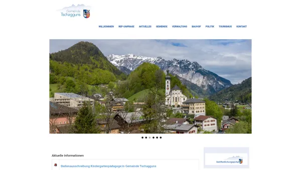 Website Screenshot: Gemeindeamt Tschagguns RiS-Kommunal - Willkommen | Gemeinde Tschagguns - Date: 2023-06-26 10:23:45