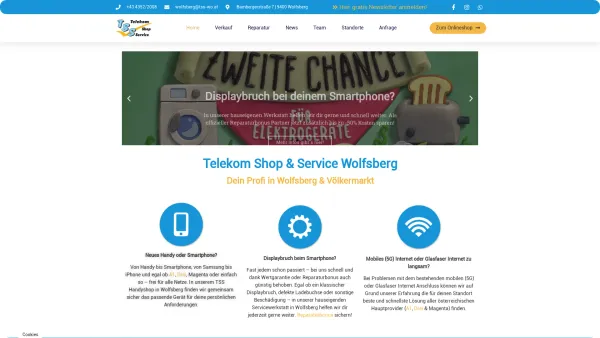 Website Screenshot: Telekom Shop & Service Wolfsberg GmbH - TSS - Telekom Shop & Service Wolfsberg - Date: 2023-06-14 10:45:54