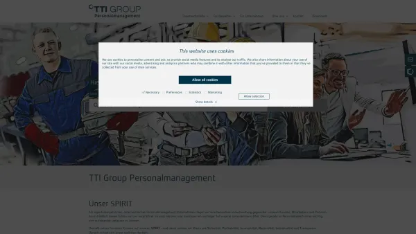 Website Screenshot: TTI Group Austria - TTI Group Personalmanagement | Human Resources | Österreich - Date: 2023-06-26 10:26:49