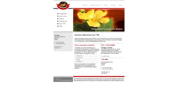 Website Screenshot: TTM Handelsgesellschaft mbH - TTM - Das Original - Traditionelle Thai Medizin - Date: 2023-06-14 10:45:54