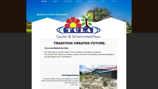 Website Screenshot: Andreas Gärtnerei Tula - Fa. TULA Gartengestaltung | Schwimmteich | Salzburg | Willkommen - Date: 2023-06-26 10:23:45