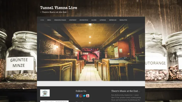 Website Screenshot: Palmyra Gastronomiebetriebs und Handelsgesellschaft Tunnel Vienna Live Café Merkur - Tunnel Vienna Live – – There's Music at the End – - Date: 2023-06-15 16:02:34