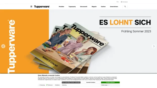 Website Screenshot: Tupperware Bezirkshandlung Müllner - Tupperware - Date: 2023-06-14 16:40:00