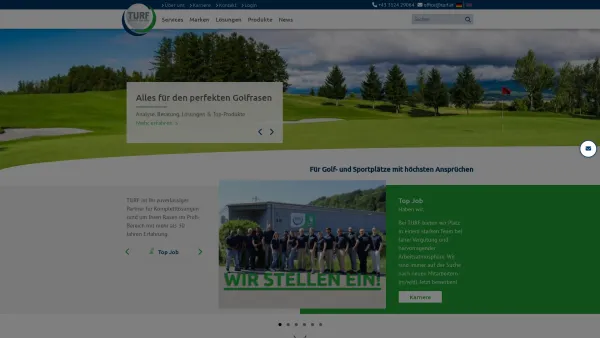 Website Screenshot: TURF Handelsges.m.b.H - Professionelle Pflege für Golfplätze & Sportrasen - TURF - Date: 2023-06-15 16:02:34