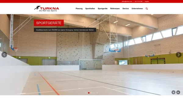 Website Screenshot: TURKNA-Turn und Sportgerätefabrik Engelbrechtsmüller Turkna DIE WELT DES SPORTS - Startseite - Turkna - Date: 2023-06-26 10:23:48