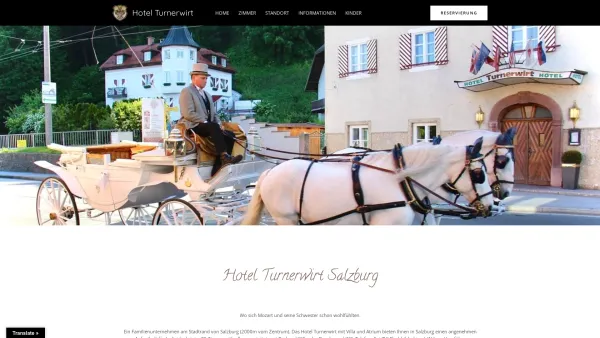 Website Screenshot: Hotel Turnerwirt Salzburg - Hotel Turnerwirt – Dein Hotel in Salzburg - Date: 2023-06-26 10:23:48