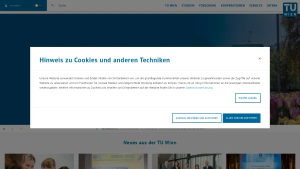 Website Screenshot: Inst f Maschinenelemente d TU TU Wien - Technische Universität Wien, TUW | TU Wien - Date: 2023-06-26 10:23:48