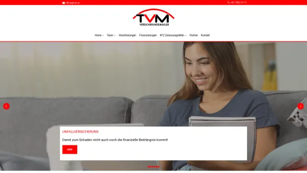 Website Screenshot: TVM Traunviertler Versicherungsmakler - Gut versichert mit TVM Versicherungsmakler - Date: 2023-06-26 10:23:48