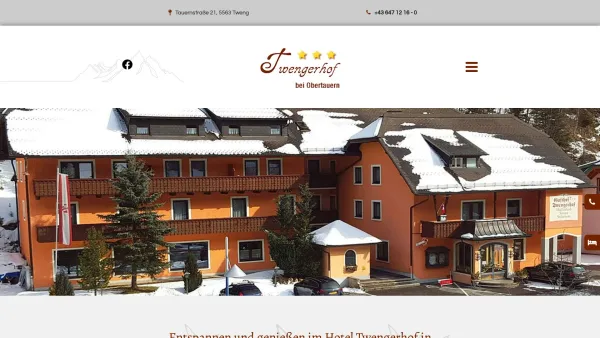 Website Screenshot: Gasthof Twengerhof - Entspannen und genießen im Hotel Twengerhof in Obertauern - Date: 2023-06-26 10:23:48