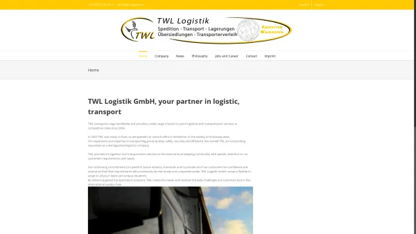 Website Screenshot: TWL Logistik GmbH - TWL Logistik GmbH – Spedition Logistik Transport - Date: 2023-06-15 16:02:34