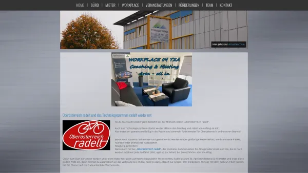 Website Screenshot: Technologiezentrum Salzkammergut Bezirk Vöcklabruck GmbH - TZA: Home - Date: 2023-06-26 10:23:48