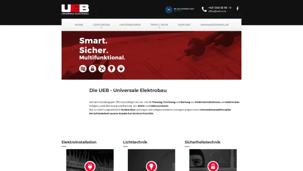 Website Screenshot: Universale Elektrobau - UEB - Universale Elektrobau | - Date: 2023-06-26 10:23:51