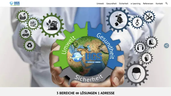 Website Screenshot: UGS Service GmbH - 3 Bereiche ∞ Lösungen 1 Adresse - UGS Service GmbH - Date: 2023-06-26 10:23:51