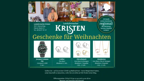 Website Screenshot: Uhren Schmuck Kristen - Uhren - Schmuck Kristen - Date: 2023-06-14 10:45:55