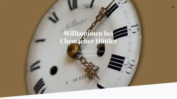 Website Screenshot: Uhrmacher Hüttler - Uhrmacher Hüttler - Date: 2023-06-26 10:23:51