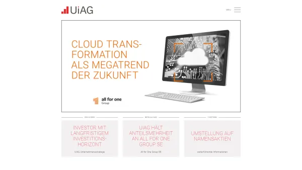 Website Screenshot: Unternehmens Invest AG - Startseite UIAG - Date: 2023-06-14 10:45:57