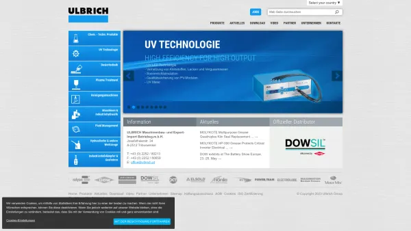 Website Screenshot: Ulbrich Maschinenbau Startseite - ULBRICH MASCHINENBAU, HYDRAULIK UND CHEMISCH-TECHNISCHER VERTRIEB - Date: 2023-06-14 10:45:57