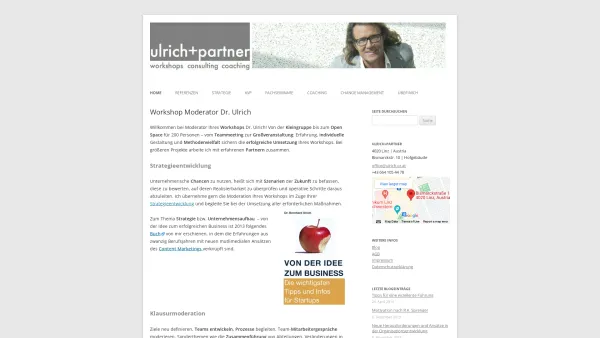 Website Screenshot: ulrich+partner training consulting coaching - Workshop Moderator Dr. Ulrich - Date: 2023-06-26 10:23:51