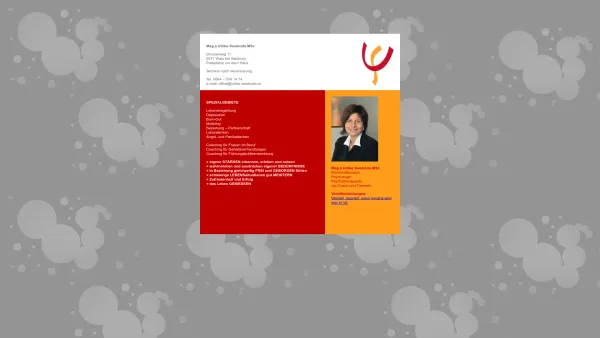 Website Screenshot: Psychotherapie, Coaching & Beratung Mag. Ulrike Swoboda Salzburg - - Psychotherapeutin, Psychologin, Coach Ulrike Swoboda, Salzburg, Wals - Date: 2023-06-26 10:23:51