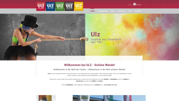 Website Screenshot: ULZ Produktions-GmbH - Ulz - Schöne Wände - Die Welt der Farben - Gleisdorf - Österreich - Date: 2023-06-15 16:02:34