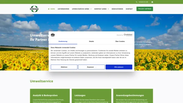 Website Screenshot: Umweltservice Duscher - Umweltservice Duscher - Kompostierung - Schärding - Date: 2023-06-15 16:02:34