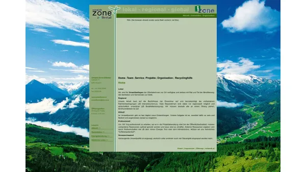 Website Screenshot: Umwelt-Zone Zillertal Region Umweltzone Zillertal - Home - umweltzone.at - Date: 2023-06-26 10:23:54