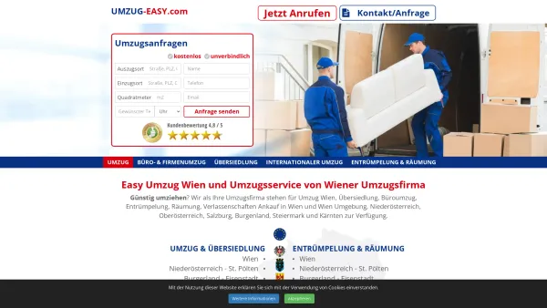 Website Screenshot: Umzug Easy - Umzug Wien | Umzugsservice mit Umzug Easy - Date: 2023-06-14 10:46:52