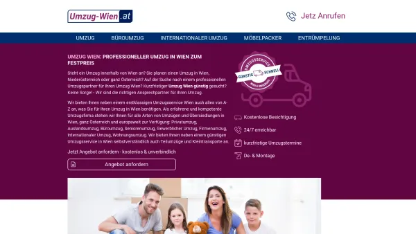 Website Screenshot: Umzug-Wien - UMZUG WIEN | Umzugsservice günstig in ganz Österreich - Date: 2023-06-26 10:23:54