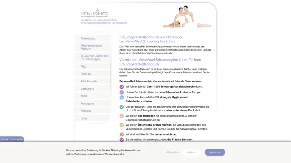 Website Screenshot: Woman & Health Ungewollte Schwangerschaft - Schwangerschaftsabbruch und Abtreibung | VenusMed Schwedenplatz, 1010 Wien - Date: 2023-06-26 10:23:54
