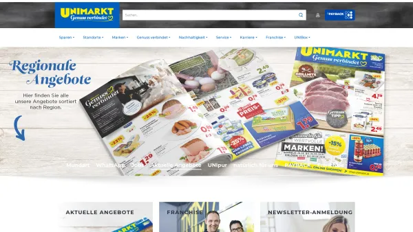 Website Screenshot: Unimarkt Handelsgesellschaft m.b.H. & Co Kommanditgesellschaft - Unimarkt | Genuss verbindet - Date: 2023-06-26 10:23:54
