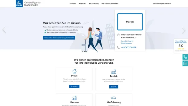 Website Screenshot: GeneralAgentur Uniqa Martin Reichard - UNIQA Generalagentur Reichard GmbH | Mureck - Date: 2023-06-14 10:45:57