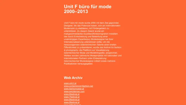 Website Screenshot: Unit F büro für mode - Unit F büro für mode - Date: 2023-06-26 10:23:54