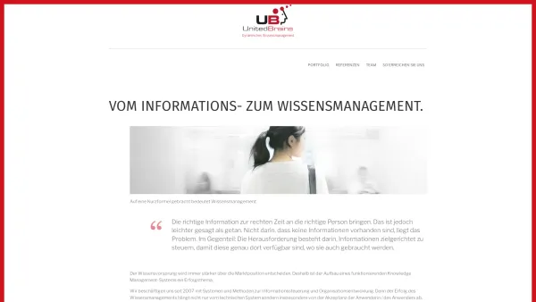 Website Screenshot: UB UnitedBrains - Vom Informations- zum Wissensmanagement. | UB - UnitedBrains - Date: 2023-06-26 10:23:57