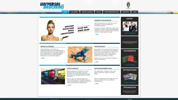 Website Screenshot: Universal Druckerei GmbH, Leoben - Universal Druckerei Leoben - Steiermark - Gösser Straße 11, 8700 Leoben - Date: 2023-06-26 10:23:57
