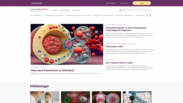 Website Screenshot: Universimed Verlags und Service GmbH - Ärzteportal Deutschland - Universimed - Medizin im Fokus - Date: 2023-06-26 10:23:57