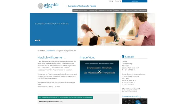 Website Screenshot: Evangelisch-Theologische Fakultät Wien - Evangelisch-Theologische Fakultät - Date: 2023-06-26 10:23:57