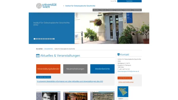 Website Screenshot: Institut für Osteuropäische Geschichte - Institut für Osteuropäische Geschichte - Date: 2023-06-26 10:23:57