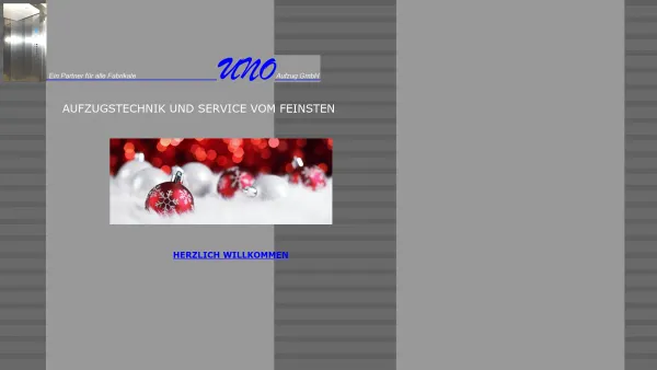 Website Screenshot: UNO Aufzug Handels und Service Herzlich - Herzlich Willkommen - Date: 2023-06-26 10:23:57