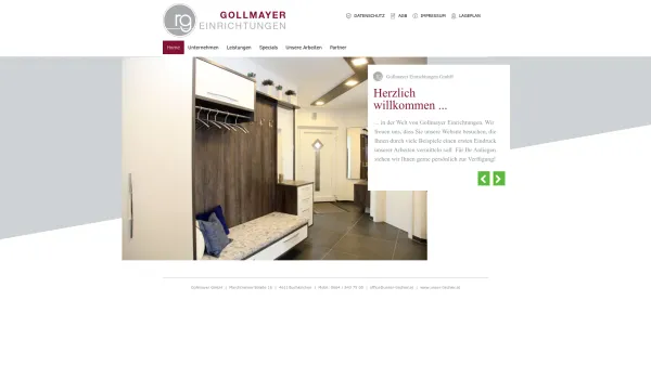 Website Screenshot: Tischlerei Gollmayer Robert - Home - Date: 2023-06-26 10:23:57