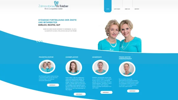 Website Screenshot: Zahnarztpraxis Dr. Christa Krieber - Zahnarzt Praxis Dr. Krieber Wernberg, Villach, Klagenfurt, Kärnten, Österrreich - Date: 2023-06-26 10:23:57