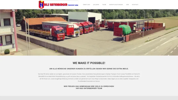 Website Screenshot: H S Unterberger Transportgesellschaft UTA Kundendomain - H & S Unterberger Transport | Unterberger Transport GmbH - Date: 2023-06-14 10:45:57