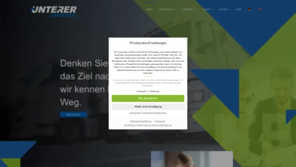 Website Screenshot: Intro Unterer - Unterer – Innovative Logistikkonzepte und ganzheitliche Supply-Chain-Lösungen - Date: 2023-06-26 10:23:57