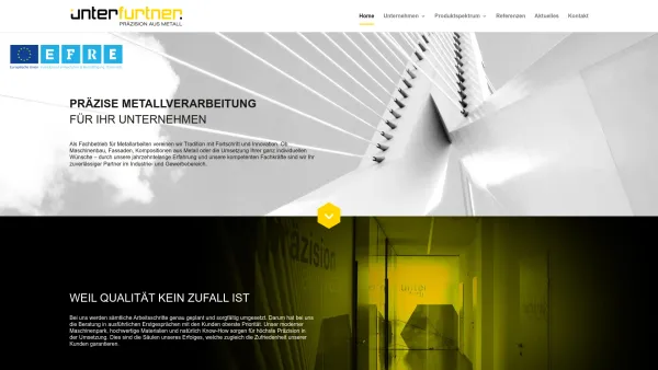 Website Screenshot: Unterfurtner GmbH Metall-, Maschinen und Kunststoffbau - Unterfurtner - Präzise Metallverarbeitung - Fachbetrieb für Metallarbeiten - Date: 2023-06-15 16:02:34
