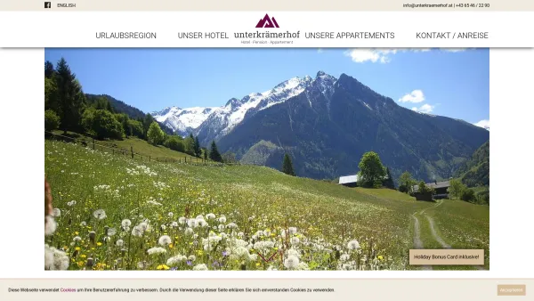 Website Screenshot: Familien Pension Unterkrämerhof - Hotel Pension Unterkrämerhof in Fusch im Salzburger Land - Date: 2023-06-26 10:23:57