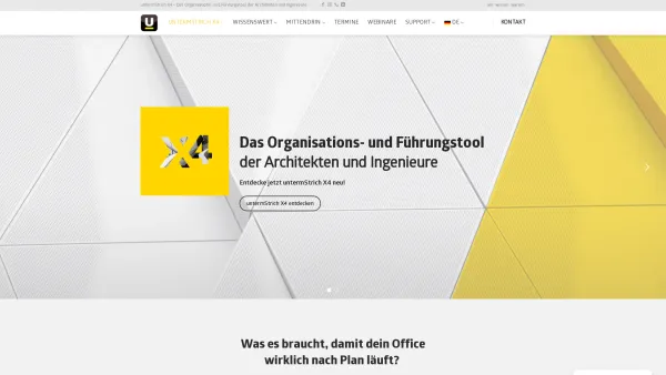 Website Screenshot: untermStrich® software GmbH - untermStrich Software | für Architekten u. Ingenieure - Date: 2023-06-15 16:02:34