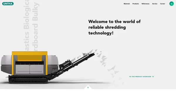 Website Screenshot: UNTHA Shredders - Welcome to the world of reliable shredding technology | UNTHA shredding technology - Date: 2023-06-26 10:23:57