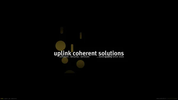 Website Screenshot: uplink coherent solutions - uplink coherent solutions™ – software . security . services - Date: 2023-06-26 10:23:57