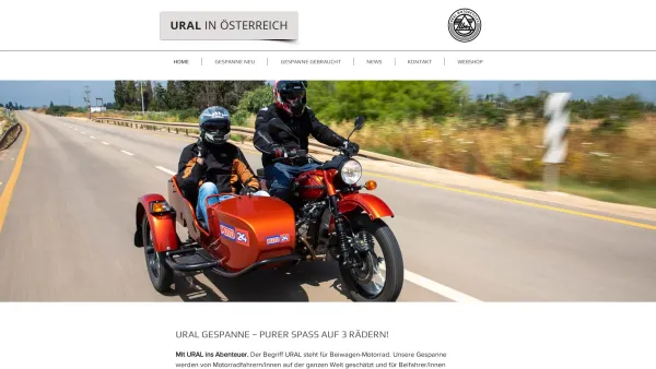 Website Screenshot: Congenia Importeur für Dnepr und Ural Beiwagen und Solo Motorrader und Gespanne - HOME | Ural Austria - Date: 2023-06-26 10:23:57