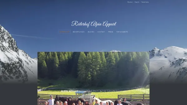 Website Screenshot: Familie Gerhard Griesser - Alpin Appart | Urlaub im Ötztal - Date: 2023-06-26 10:23:59